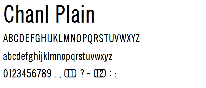 CHANL Plain font
